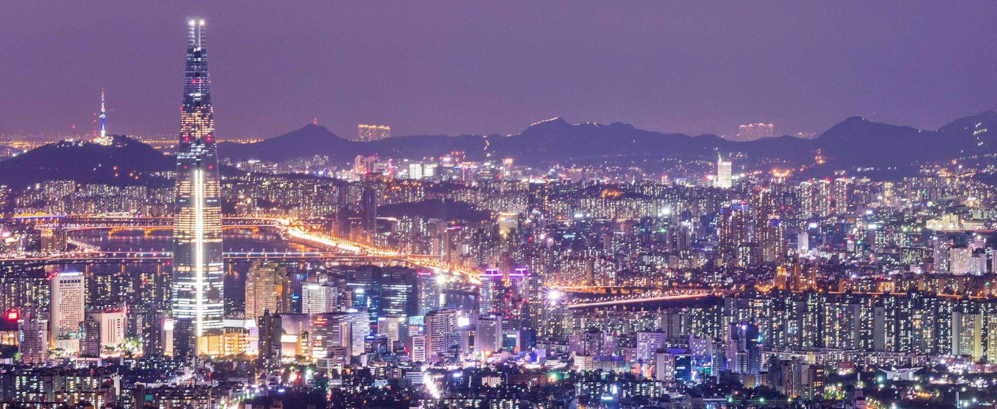 Seoul skyline at night