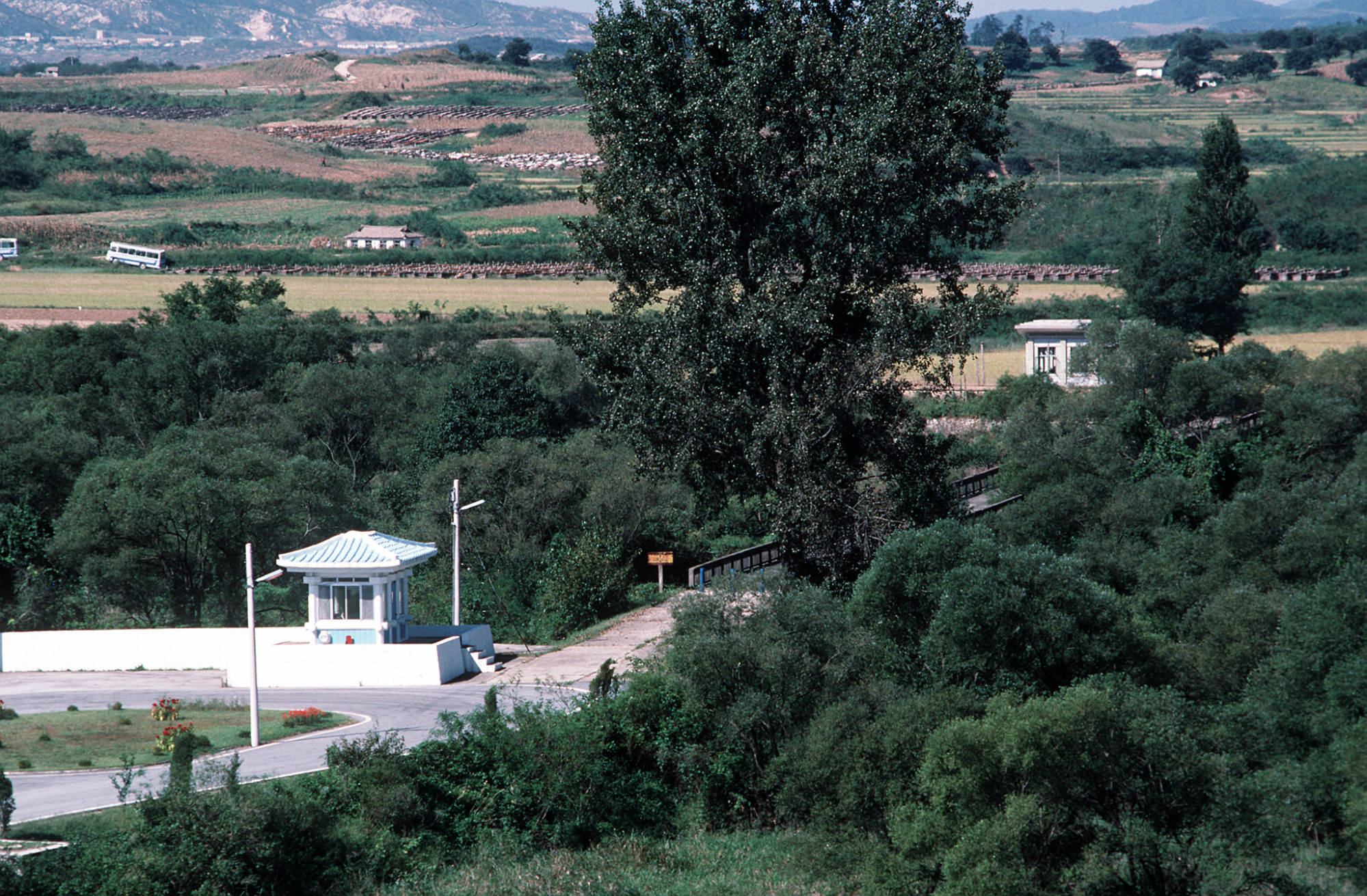 Guard post along the inter-Korean border