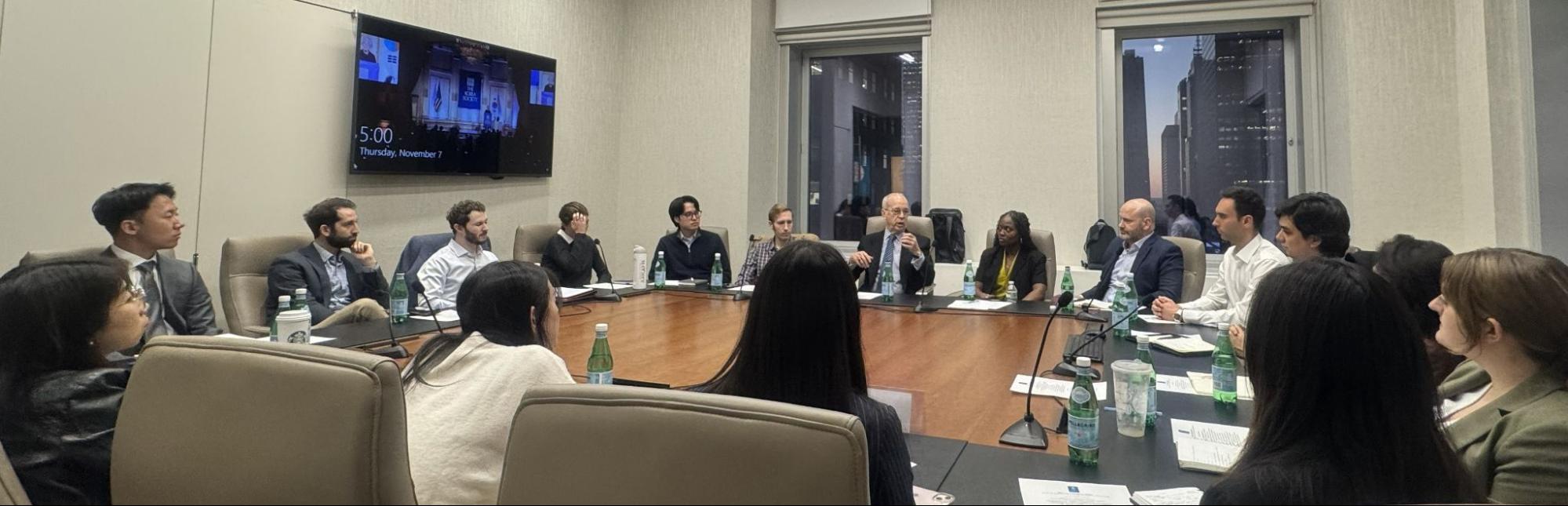 Kim Koo leadership seminar roundtable at The Korea Society